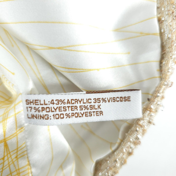 Walter Baker Y2k Retro 60S Tweed Metalic Crop Swing Jacket Poof Crop Sleeve 8 - Picture 9 of 16